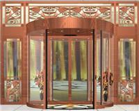 銅包飾兩翼豪華型自動旋轉門_兩翼自動旋轉門_相關信息_北京金諾雄門業
